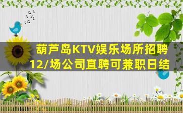 葫芦岛KTV娱乐场所招聘12/场公司直聘可兼职日结